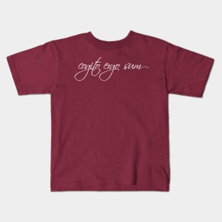 Cogito Ergo Sum Rene Descartes Philosophy Calligraphic T-Shirt Gift Kids T-Shirt